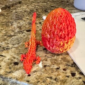 Brand New Orange and Red Reptile Toy Set